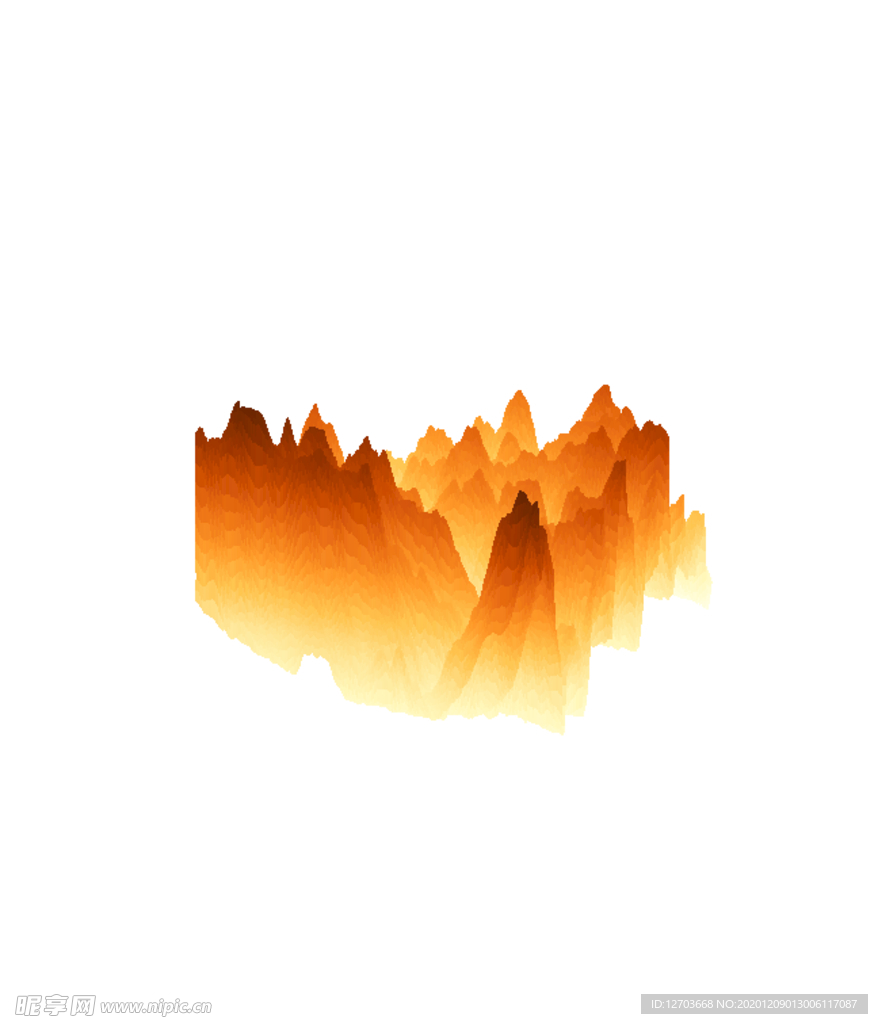 抽象山峰