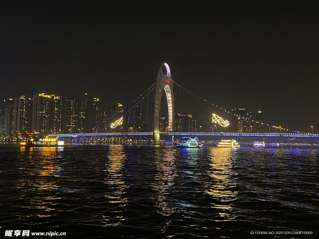 黑金城市 夜景 江景桥 建筑