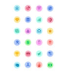 多彩扁平金融常用app图标