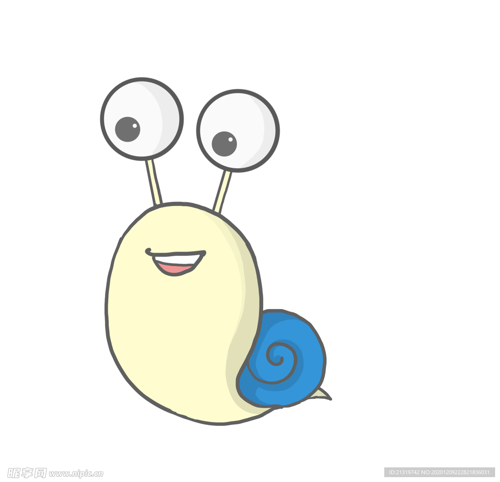 卡通可爱蜗牛