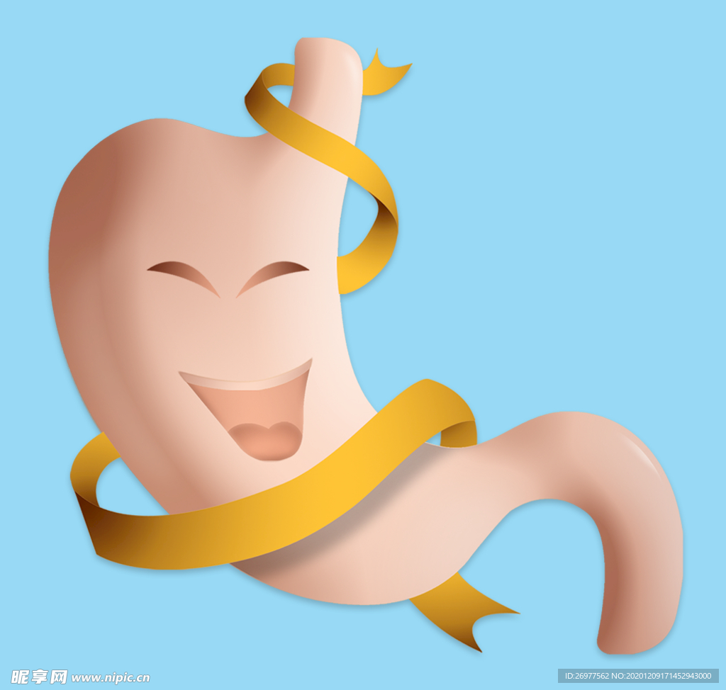 卡通健康胃