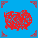 猪剪纸