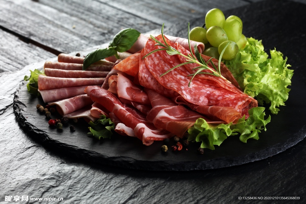 火腿食物美食香肠背景