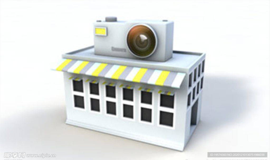 C4D 模型相机房子