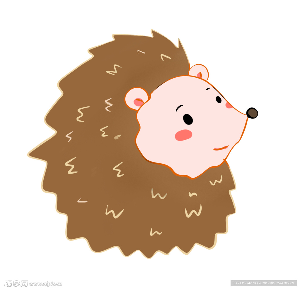刺猬插画素材
