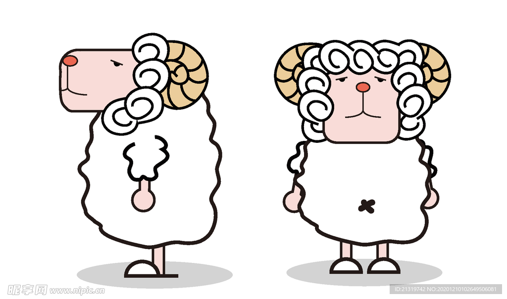 矢量插画绵羊素材