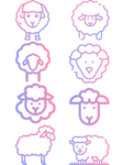 矢量插画绵羊素材