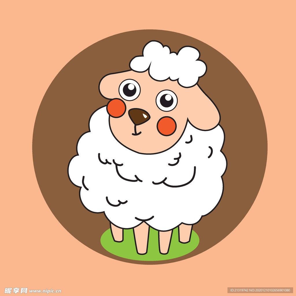 草地卡通绵羊图片素材-编号24669887-图行天下