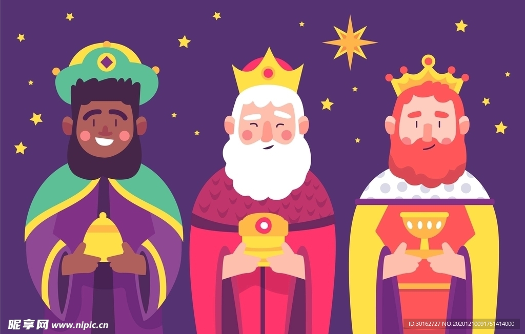 国王皇帝人物插画设计