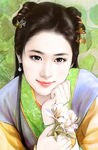 古装帅哥美女插画图片