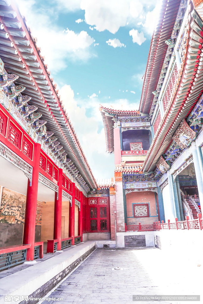 中国风大气插画场景图片