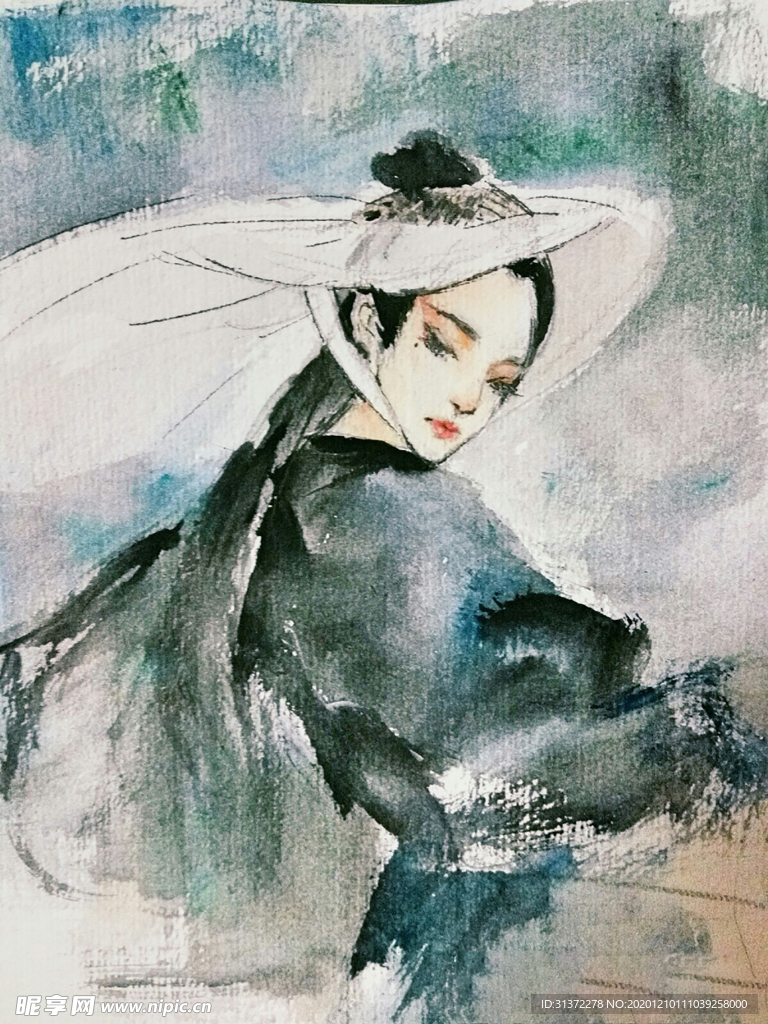 古装帅哥美女插画图片