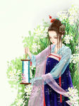 古装帅哥美女插画图片