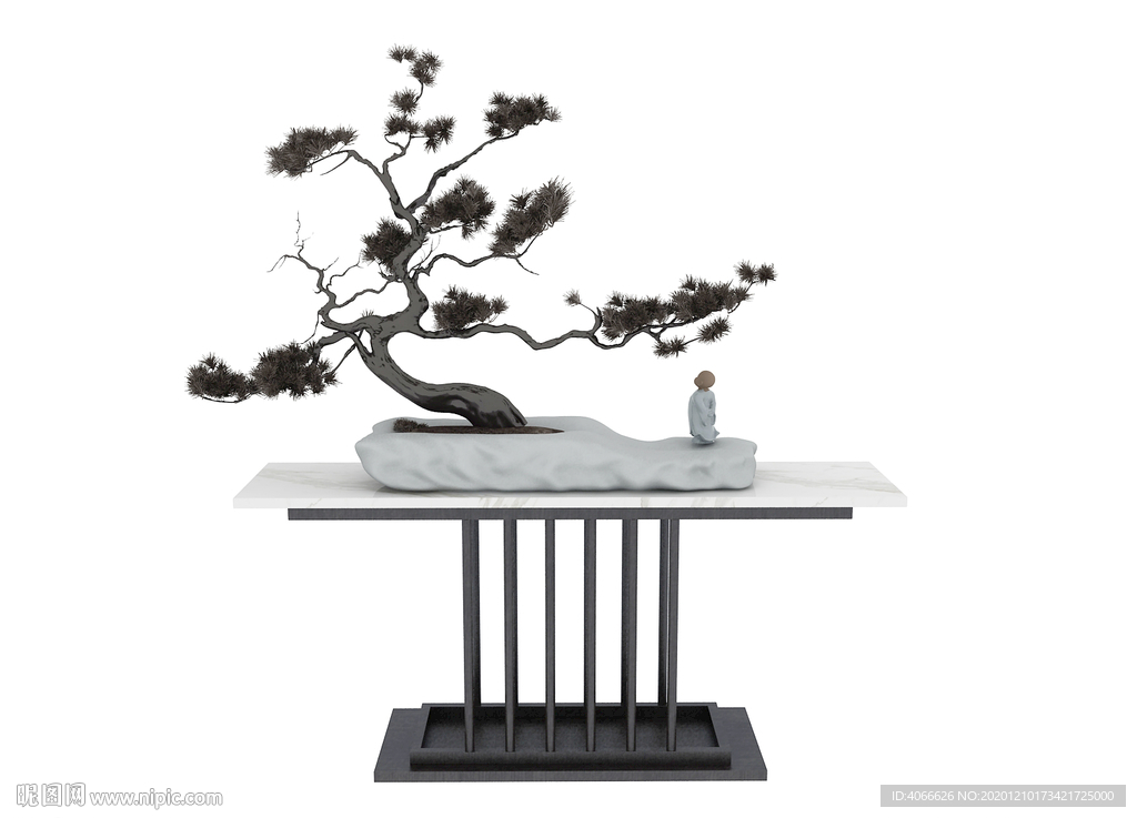 松树盆栽3d模型