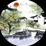 新中式圆形装饰画