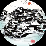 新中式圆形装饰画
