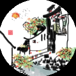 新中式圆形装饰画