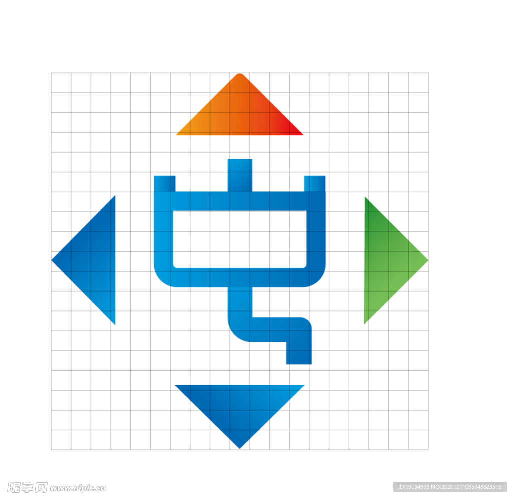 中原  中 中国 logo 蓝