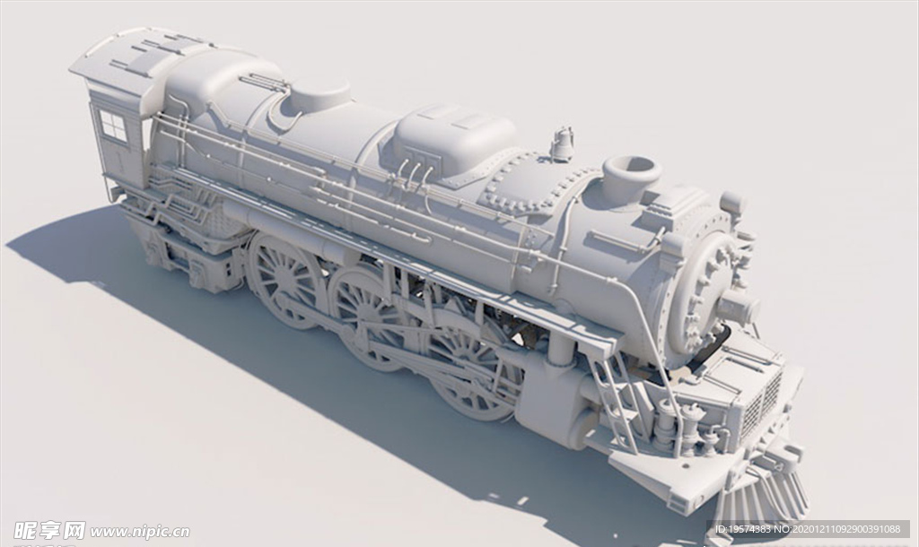 C4D 模型火车头