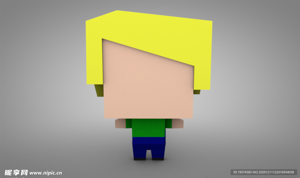 C4D 模型 像素人