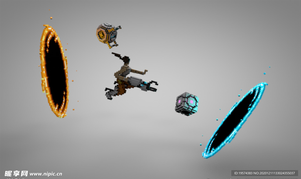 C4D 模型 像素格斗