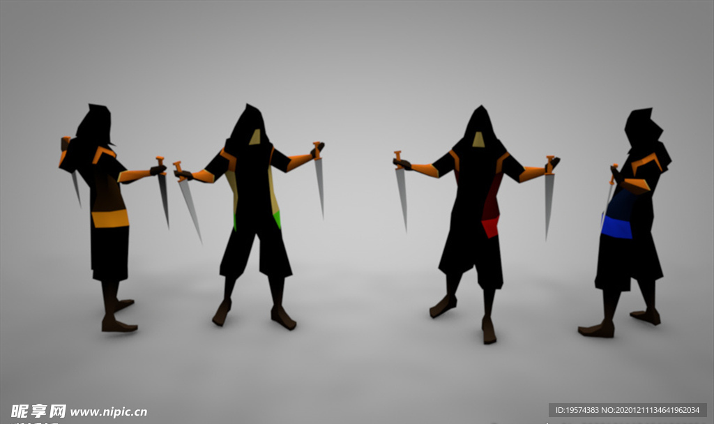 C4D 模型 像素刺客
