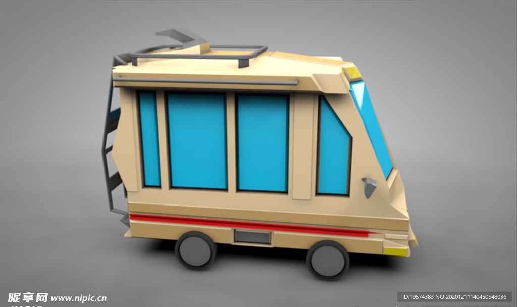 C4D 模型 像素汽车