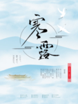 简约大气寒露海报