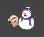 雪人插画