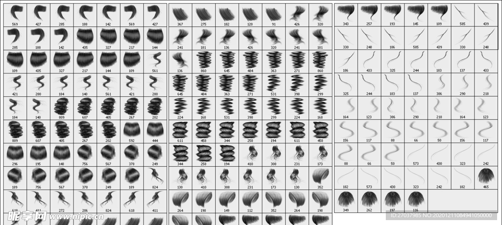 200款发型笔刷.abr