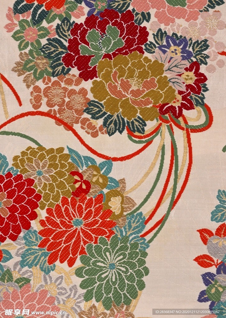 绣花布纹素材