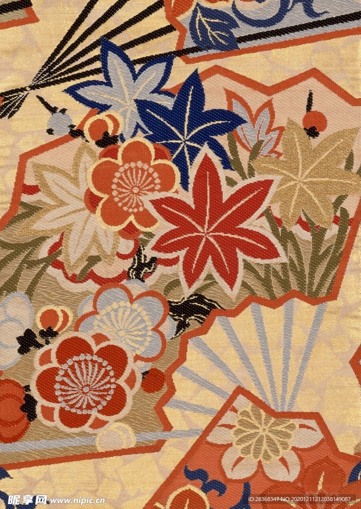 绣花布纹素材