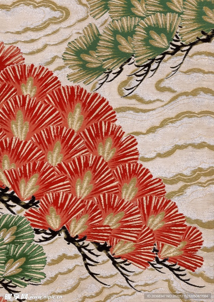 绣花布纹素材