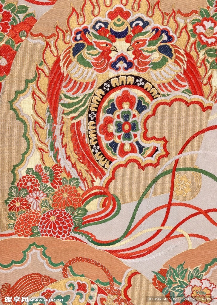 绣花布纹素材