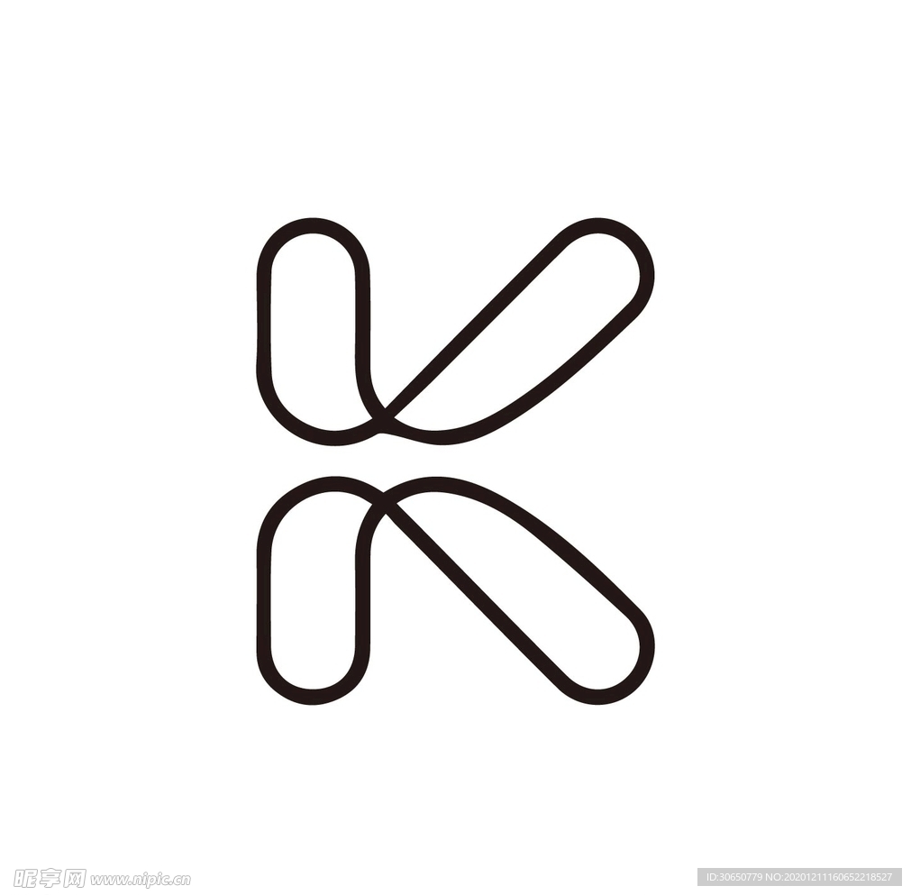 logo字母K图形设计