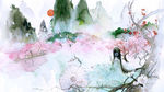 中国风大气插画场景图片