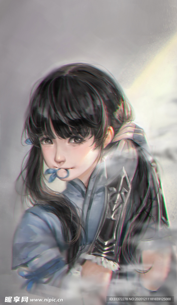 古装帅哥美女插画图片