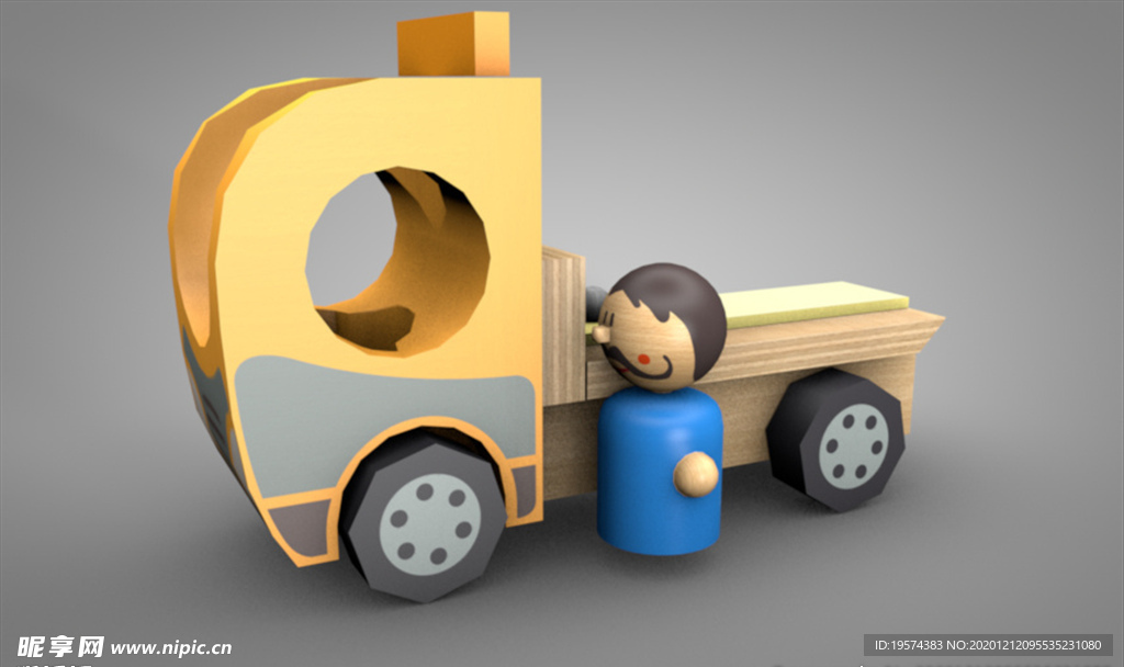 C4D 模型 小汽车货车