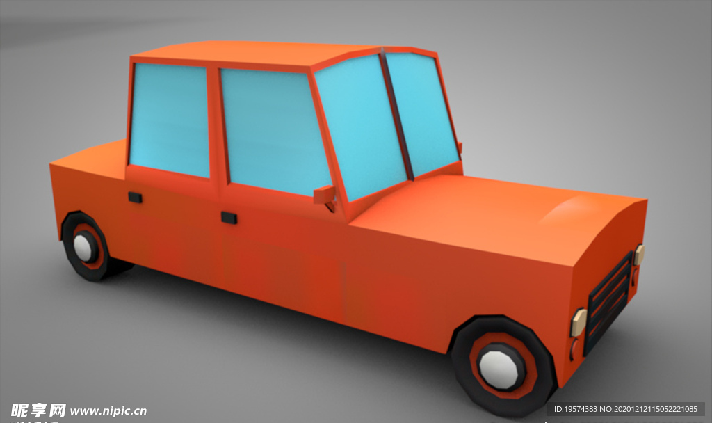 C4D 模型汽车出租车