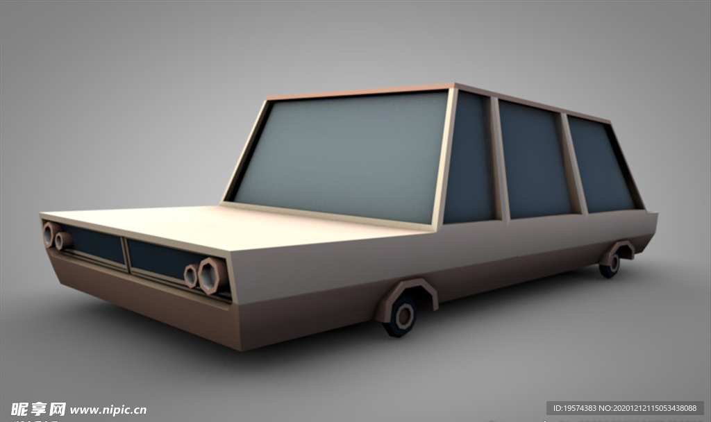 C4D 模型汽车出租车
