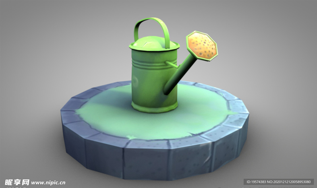 C4D 模型浇水