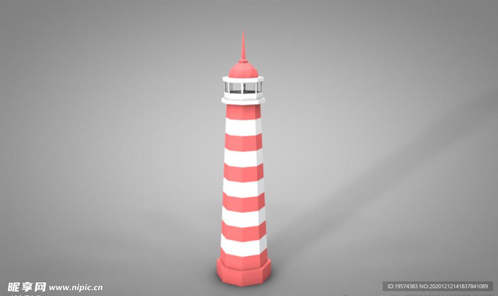 C4D 模型 灯塔