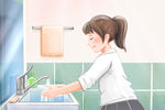 勤洗手讲卫生漫画
