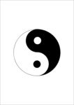 太极图标 八卦图标 太极剪影