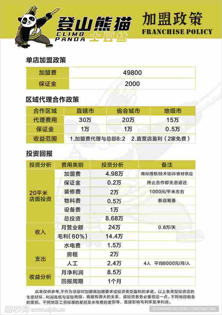 加盟海报