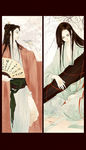 古装帅哥美女插画图片