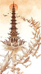 中国风大气插画场景图片