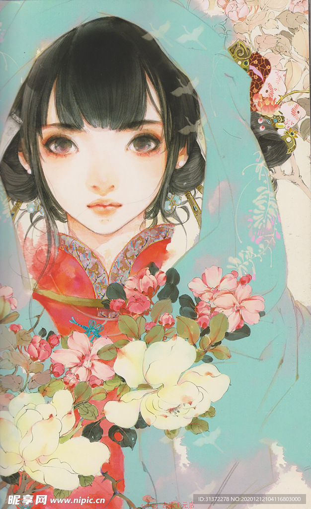 古装帅哥美女插画图片