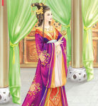 古装帅哥美女插画图片