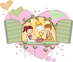 手绘情侣